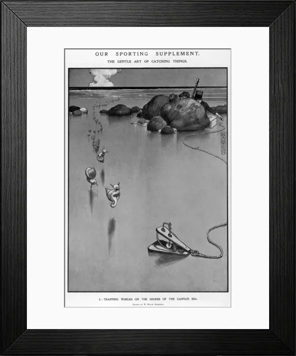 Framed Print : Trapping Whelks on the Shores of the Caspian Sea by W. Heath Framed Print : Trapping Whelks on the Shores of the Caspian Sea by W. Heath