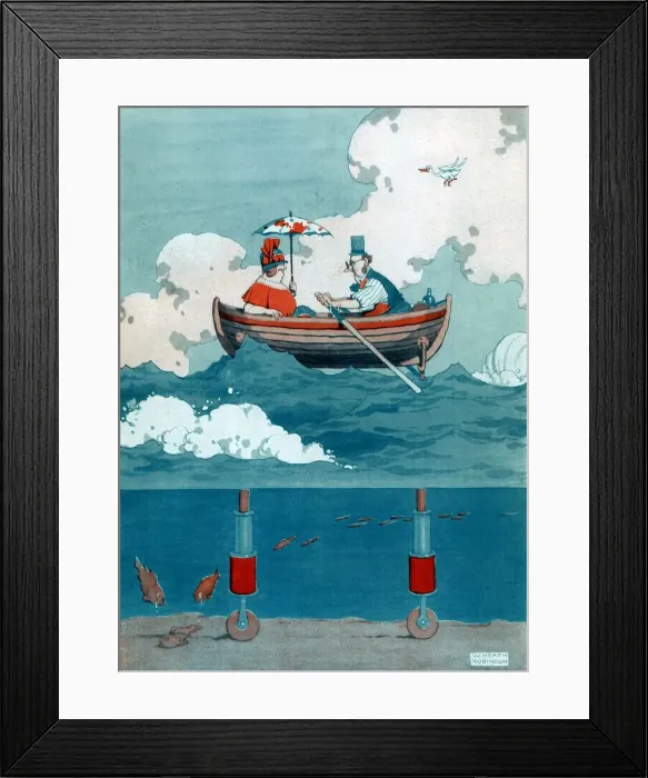 Framed Print : Ultra-Marine by William Heath Robinson Framed Print : Ultra-Marine by William Heath Robinson