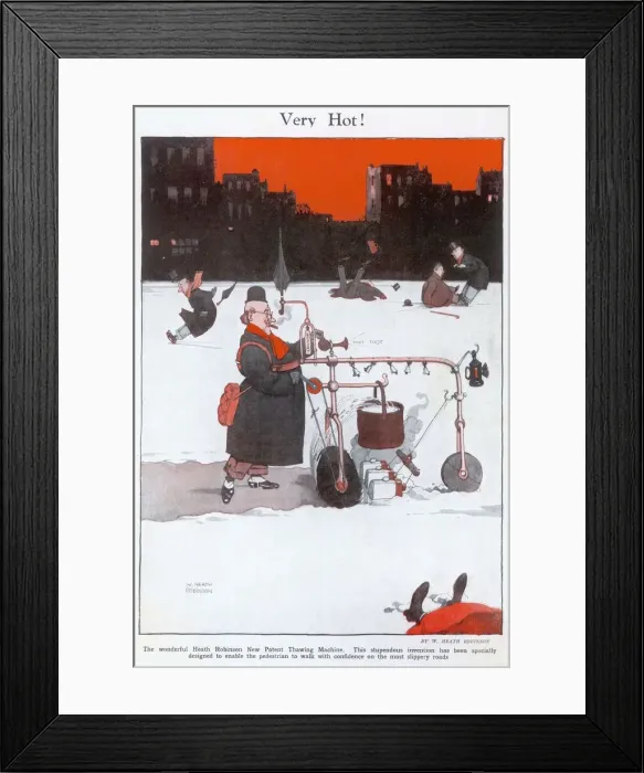 Framed Print : Very Hot! by William Heath Robinson