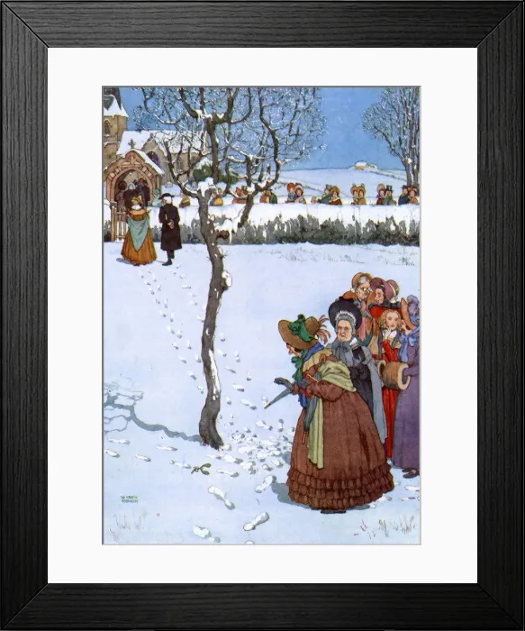 Framed Print : Christmas Scandal by William Heath Robinson