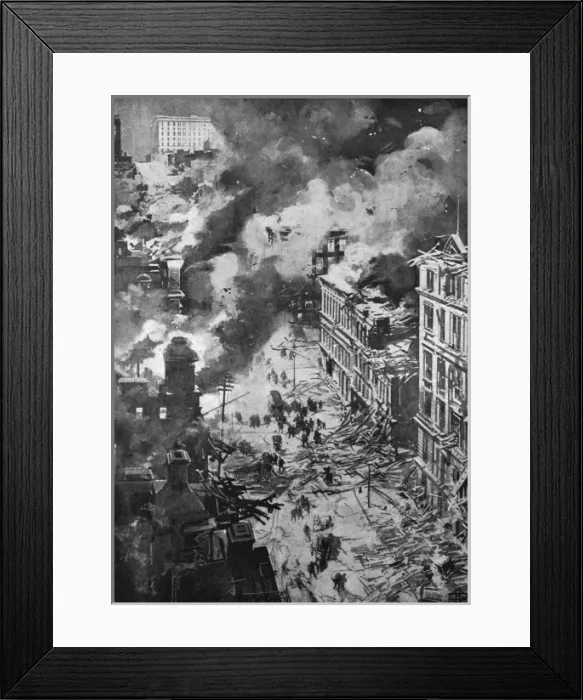 Framed Print : The San Francisco earthquake of April 18, 1906 Framed Print : The San Francisco earthquake of April 18, 1906