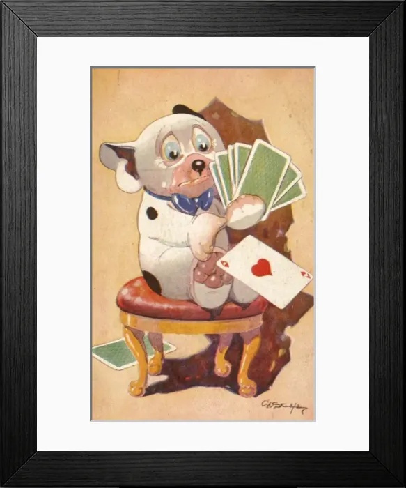 Framed Print : I ve lost my heart properly this time! by G. E Studdy Framed Print : I ve lost my heart properly this time! by G. E Studdy