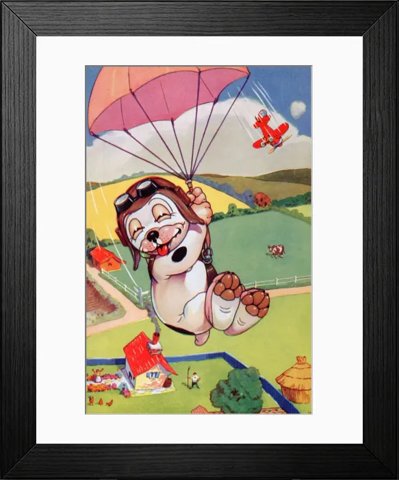 Framed Print : I m dropping in soon by G. E Studdy Framed Print : I m dropping in soon by G. E Studdy