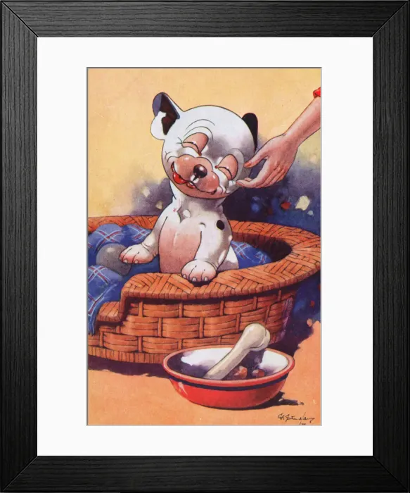 Framed Print : I m beginning to think somebody loves me! by G. E Studdy Framed Print : I m beginning to think somebody loves me! by G. E Studdy