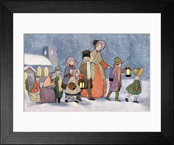 Framed Print : The Sweetwood Family Returning From Church On Christmas Eve Framed Print : The Sweetwood Family Returning From Church On Christmas Eve