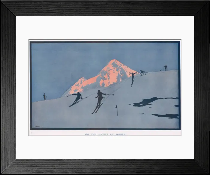 Framed Print : On The Slopes At Sunset