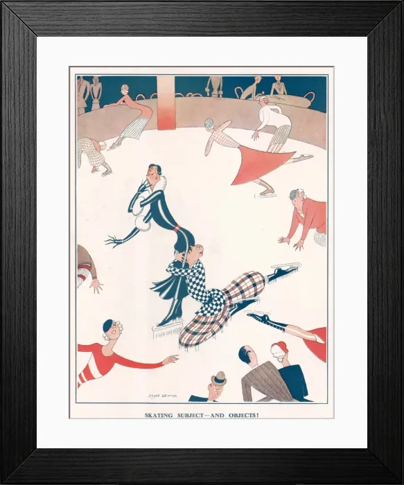 Framed Print : Skating Subject- And Objects! By Joyce Dennys