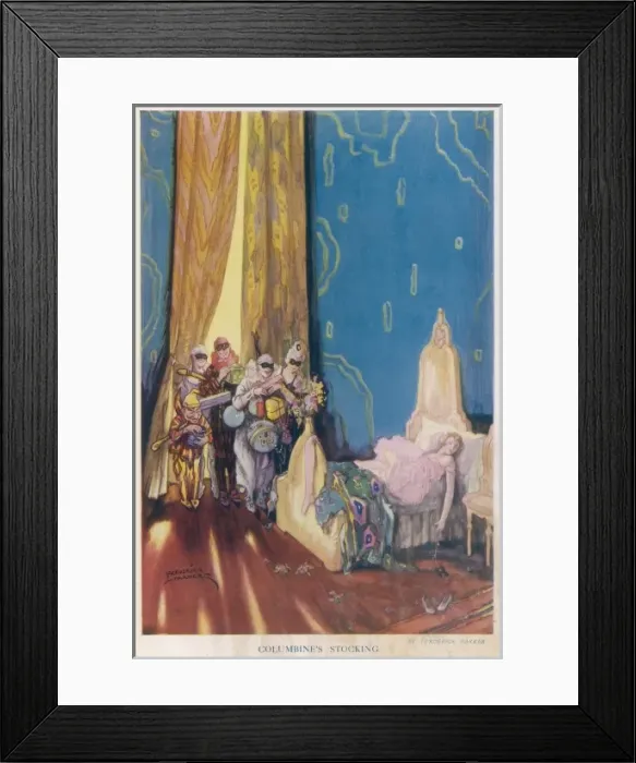 Framed Print : Columbines Stocking