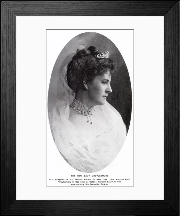 Framed Print : The new Lady Cheylesmore'. Daughter of Mr Francis French of New York. Date: 1902 Framed Print : The new Lady Cheylesmore'. Daughter of Mr Francis French of New York. Date: 1902
