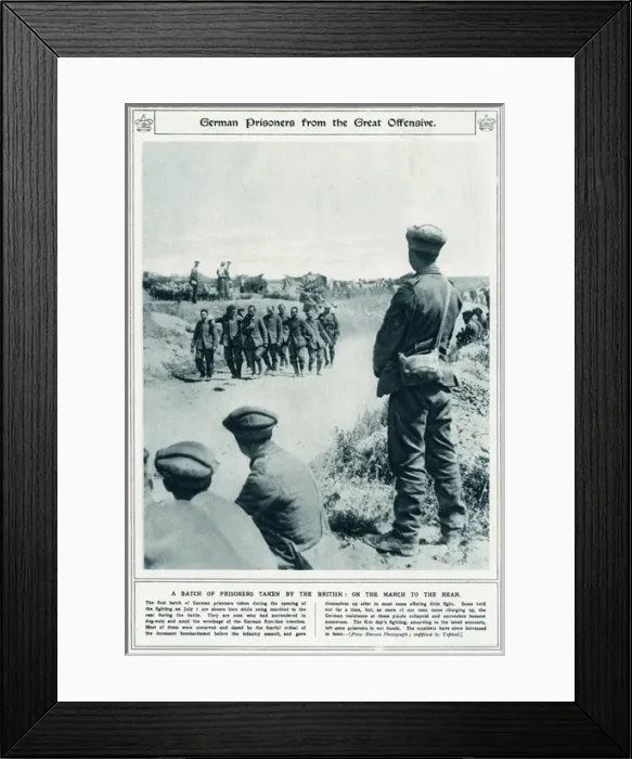 Framed Print : German Prisoners of War 1916 Framed Print : German Prisoners of War 1916