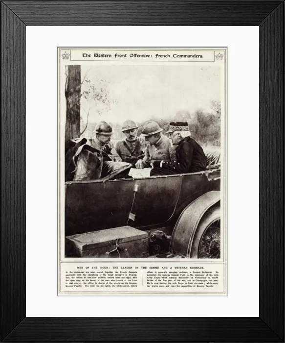Framed Print : The Western Front Offensive: French Commanders Framed Print : The Western Front Offensive: French Commanders