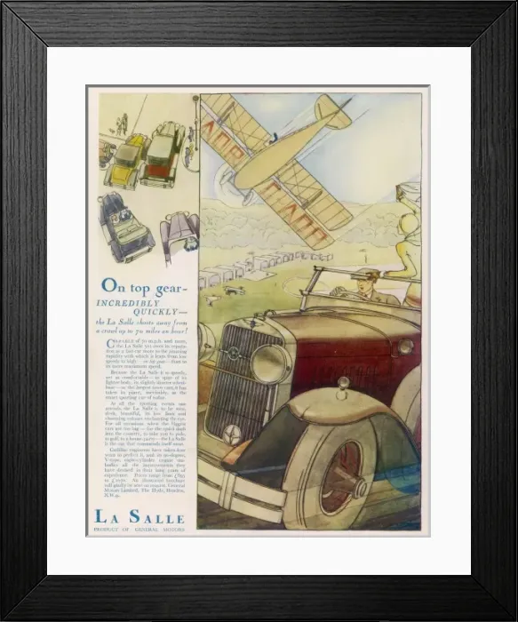 Framed Print : La Salle automobiles Framed Print : La Salle automobiles