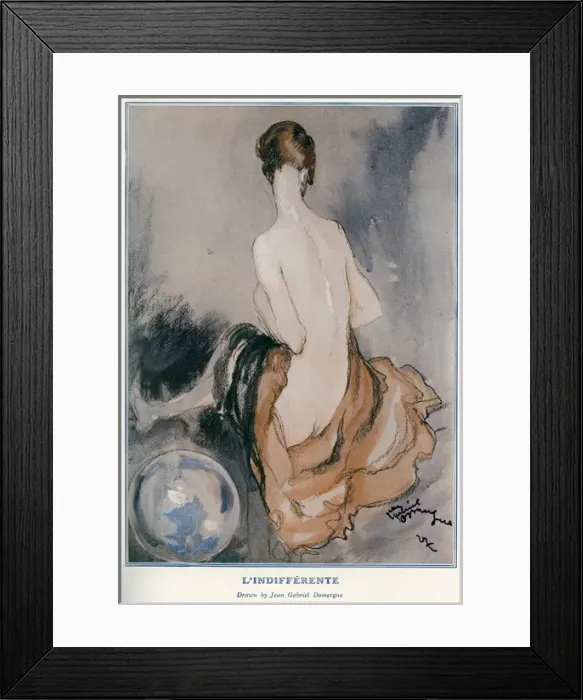 Framed Print : L Indifferente by Jean-Gabriel Domergue Framed Print : L Indifferente by Jean-Gabriel Domergue