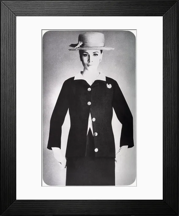 Framed Print : Balenciaga Fashion 1965