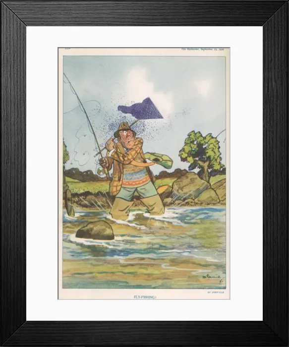 Framed Print : Fly-fishing! By D Egville Framed Print : Fly-fishing! By D Egville