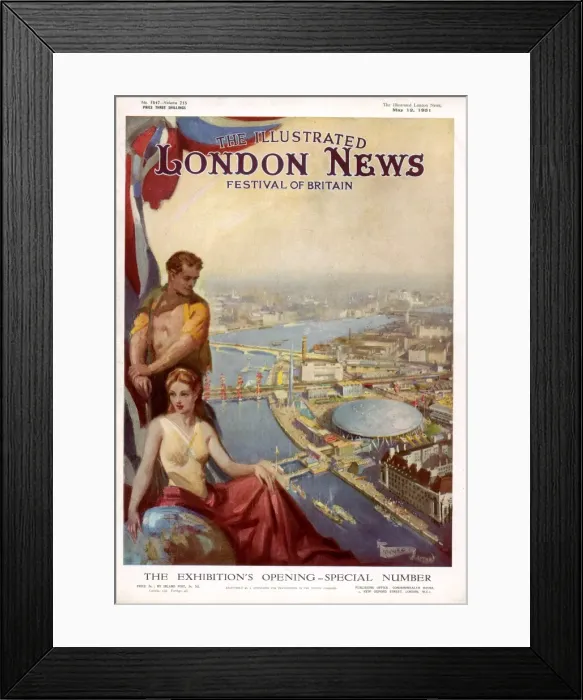 Framed Print : The Illustrated London News Festival of Britain issue