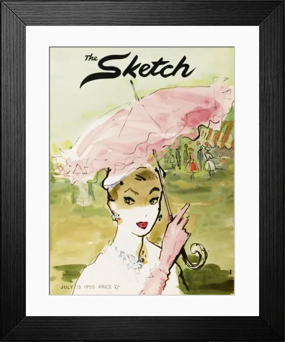 Framed Print : The Sketch Front Cover, July 1955 Framed Print : The Sketch Front Cover, July 1955