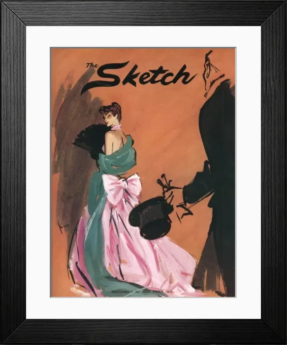 Framed Print : The Sketch Front Cover, November 1955 Framed Print : The Sketch Front Cover, November 1955