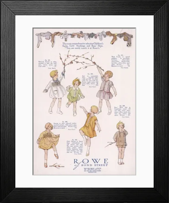 Framed Print : Rowe childrens fashion 1926 Framed Print : Rowe childrens fashion 1926
