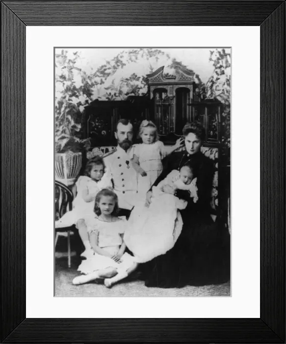 Framed Print : Tsar Nicholas II with family Framed Print : Tsar Nicholas II with family