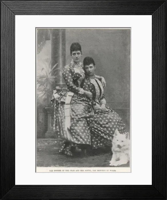 Framed Print : Dowager Empress Marie Feodorovna of Russia and Queen Alexand Framed Print : Dowager Empress Marie Feodorovna of Russia and Queen Alexand