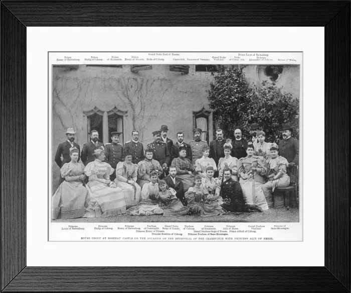 Framed Print : Royal group at Rosenau Castle on the occasion of the Bethrot Framed Print : Royal group at Rosenau Castle on the occasion of the Bethrot
