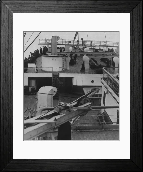 Framed Print : The stern and sun deck of the Titanic Framed Print : The stern and sun deck of the Titanic