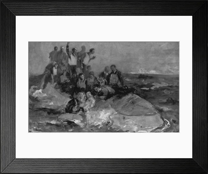 Framed Print : An illustration of the last moments of the Titanic