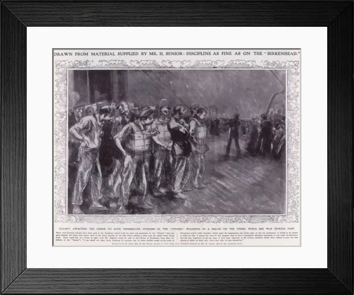 Framed Print : An illustration of the last moments of the Titanic