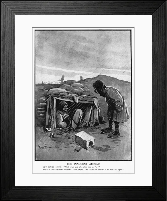 Framed Print : The Innocent Abroad, by Bairnsfather Framed Print : The Innocent Abroad, by Bairnsfather