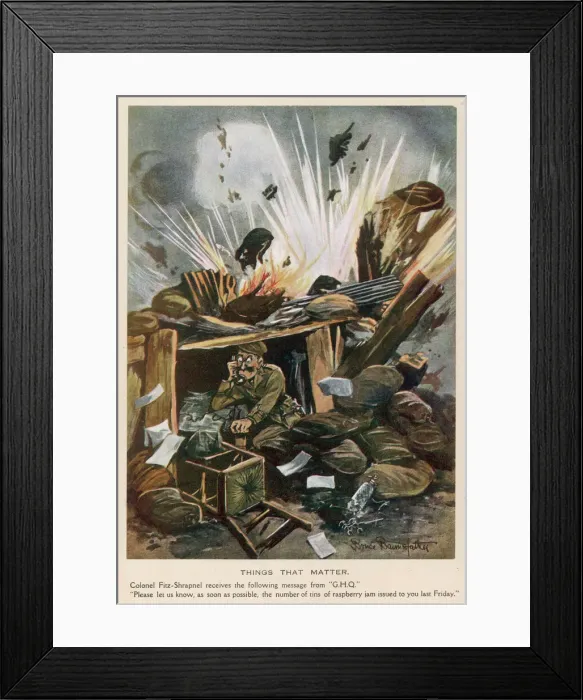 Framed Print : Things That Matter, by Bruce Bairnsfather Framed Print : Things That Matter, by Bruce Bairnsfather