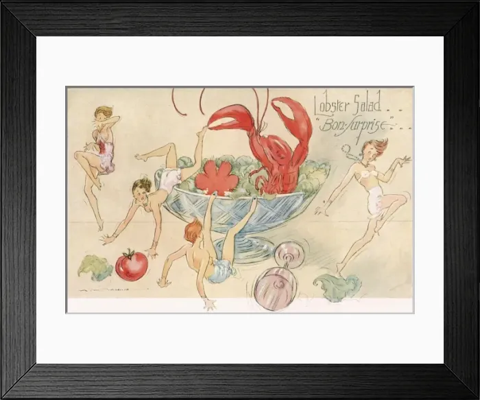 Framed Print : Lobster Salad, Bon Surprise, by A. K. MacDonald Framed Print : Lobster Salad, Bon Surprise, by A. K. MacDonald