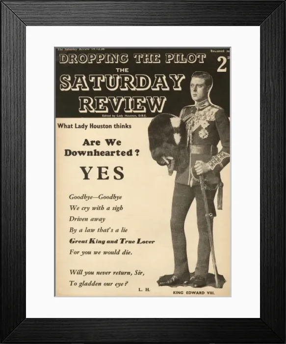 Framed Print : Abdication crisis: front cover of the Saturday Review Framed Print : Abdication crisis: front cover of the Saturday Review
