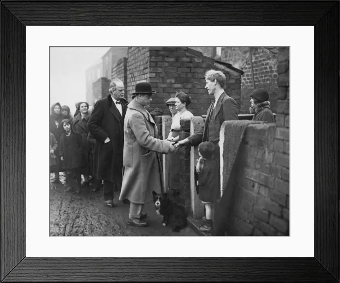 Framed Print : Prince of Wales meeting coal miners