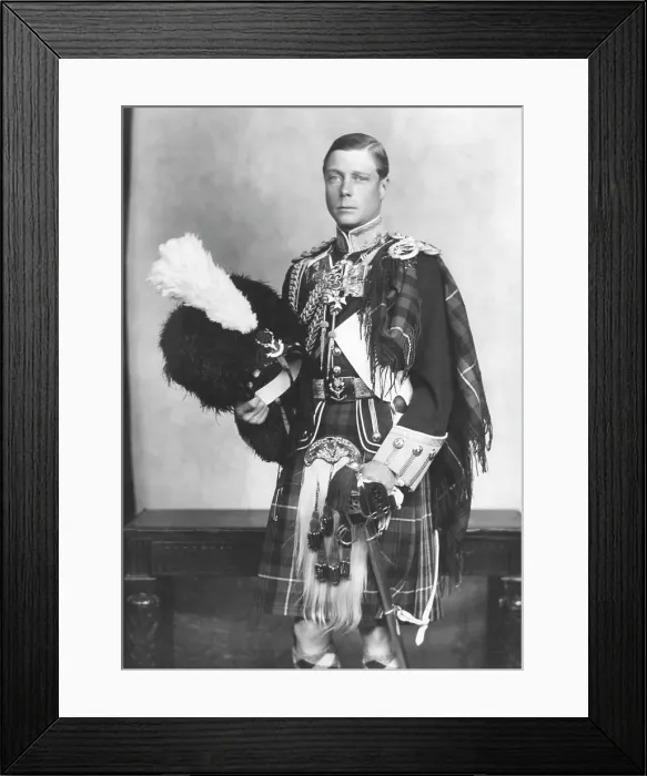Framed Print : The Prince of Wales in the uniform of the Seaforth Highlande Framed Print : The Prince of Wales in the uniform of the Seaforth Highlande