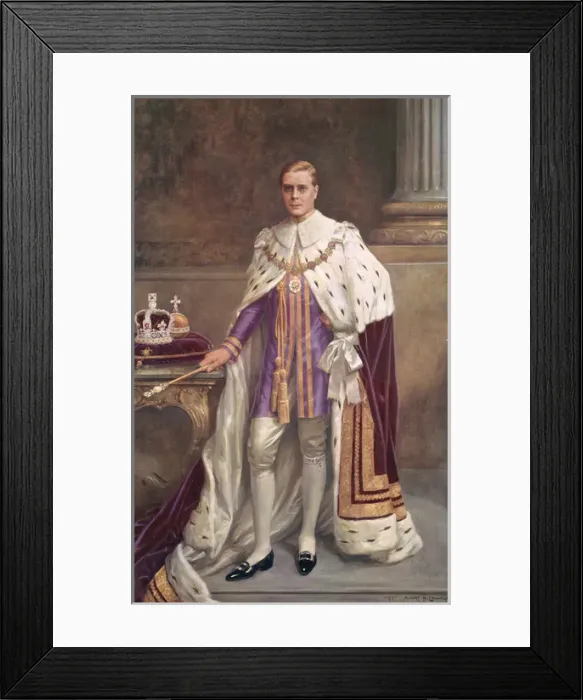 Framed Print : King Edward VIII in his coronation robes Framed Print : King Edward VIII in his coronation robes