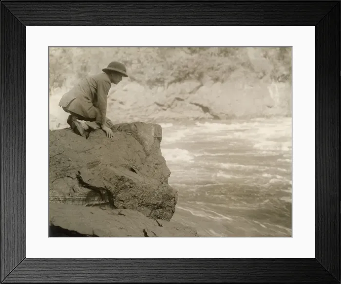 Framed Print : Edward, Prince of Wales (1894-1972), later King Edward VIII and Duke of Windsor, inspecting the Boiling Pool during a visit to the Victoria Falls in Northern Rhodesia, now Zambia. Date: 1925 Framed Print : Edward, Prince of Wales (1894-1972), later King Edward VIII and Duke of Windsor, inspecting the Boiling Pool during a visit to the Victoria Falls in Northern Rhodesia, now Zambia. Date: 1925