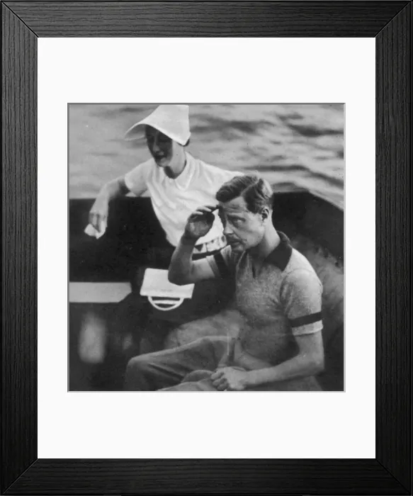 Framed Print : Edward VIII and Wallis Simpson on holiday on the Dalmatian c Framed Print : Edward VIII and Wallis Simpson on holiday on the Dalmatian c