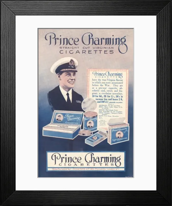 Framed Print : Prince Charming cigarettes