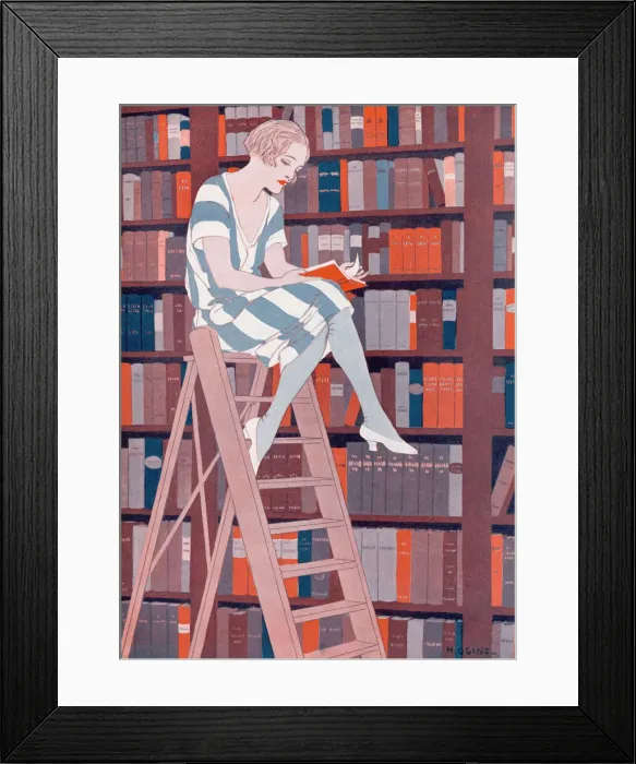 Framed Print : The Blue Stocking, by Reginald Higgins Framed Print : The Blue Stocking, by Reginald Higgins