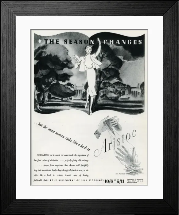 Framed Print : Advert for Aristoc stockings 1937 Framed Print : Advert for Aristoc stockings 1937