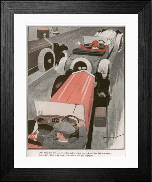 Framed Print : Humorous driving illustration Framed Print : Humorous driving illustration