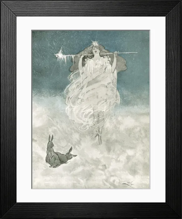 Framed Print : The Frost Queen by Dudley Hardy Framed Print : The Frost Queen by Dudley Hardy