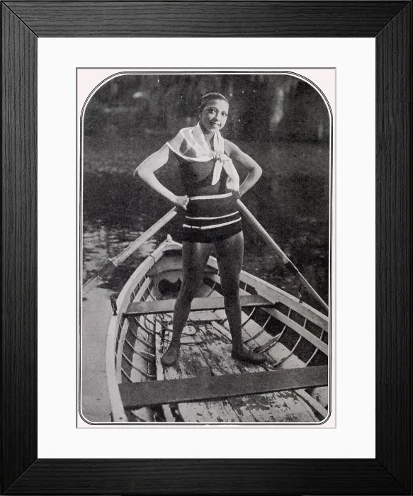 Framed Print : Josephine Baker (1906 - 1975), American-born French entertainer. Began her career as an entertainer dancing on Broadway. She travelled to Paris in 1925 to star in La Revue Negre. Her exotic dance style and costume made her an instant hit Framed Print : Josephine Baker (1906 - 1975), American-born French entertainer. Began her career as an entertainer dancing on Broadway. She travelled to Paris in 1925 to star in La Revue Negre. Her exotic dance style and costume made her an instant hit