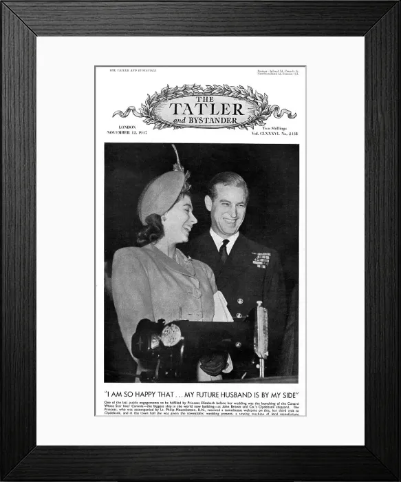 Framed Print : Princess Elizabeth and Lieutenant Philip Mountbatten Framed Print : Princess Elizabeth and Lieutenant Philip Mountbatten