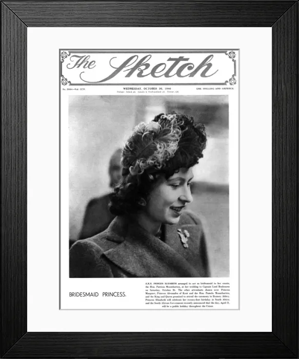 Framed Print : H. R. H. Princess Elizabeth, later Queen Elizabeth II Framed Print : H. R. H. Princess Elizabeth, later Queen Elizabeth II