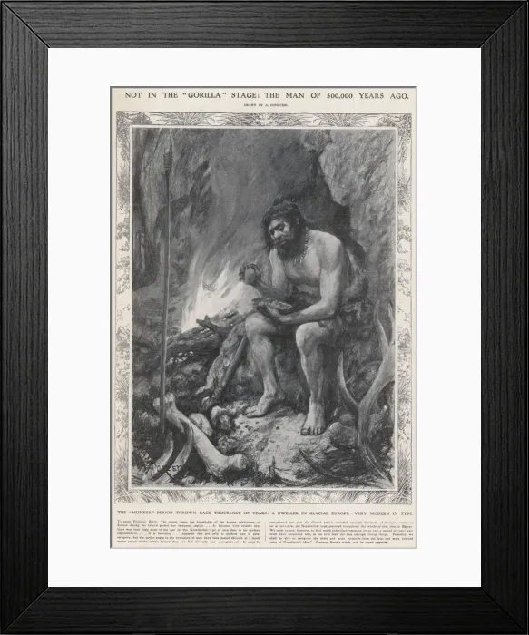 Framed Print : Neanderthal Man Framed Print : Neanderthal Man