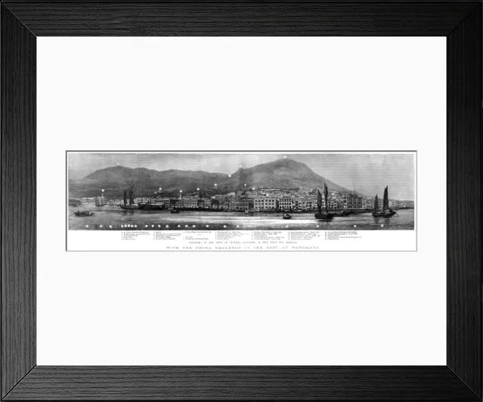 Framed Print : Panorama of the Town of Victoria, Hong Kong Framed Print : Panorama of the Town of Victoria, Hong Kong