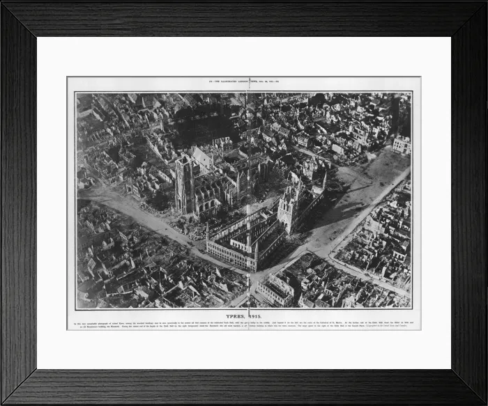 Framed Print : Ypres in ruins, 1915 Framed Print : Ypres in ruins, 1915