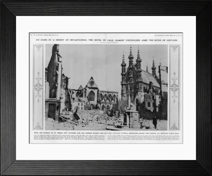 Framed Print : The Hotel de Ville, Louvain Framed Print : The Hotel de Ville, Louvain